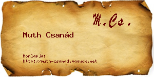 Muth Csanád névjegykártya