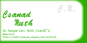 csanad muth business card